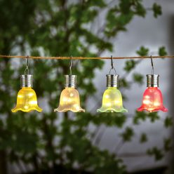   Felakasztható szolár viráglámpa - 3 melegfehér LED - 17,5 x 9,5 cm