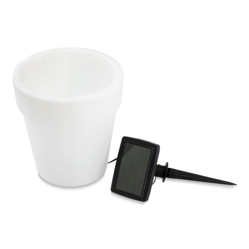 Napelemes virágcserép - 4 hidegfehér LED - 16,5 x 19 cm