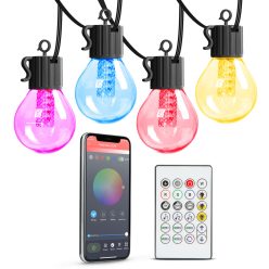   Okos Fényfüzér - 25 db RGB LED - 7,5 m  - Bluetooth - Hálózatról működik - Hello Fairy