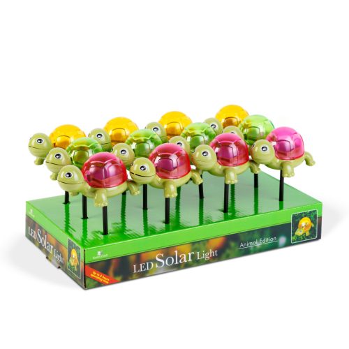 Leszúrható Napelemes Teknősbéka Lámpa - 10 x 6 x 15 cm