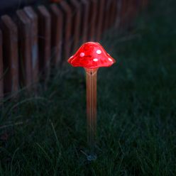 Napelemes Kertilámpa - Gomba -  33,5 cm - 1 hidegfehér LED