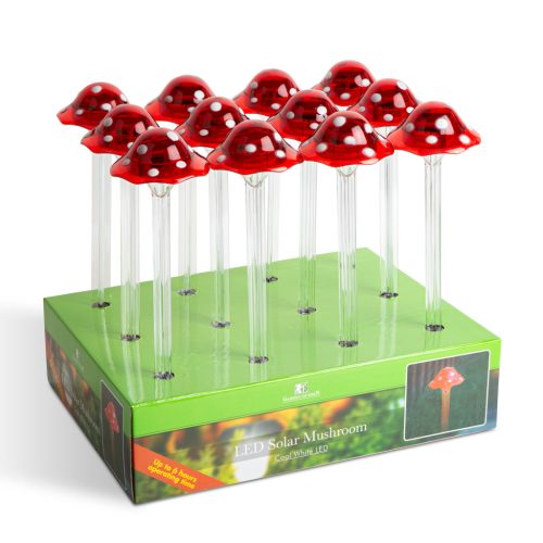 Napelemes Kertilámpa - Gomba -  33,5 cm - 1 hidegfehér LED