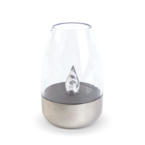 Napelemes lámpa lángeffekttel - 1 melegfehér LED - 6 x 9 cm