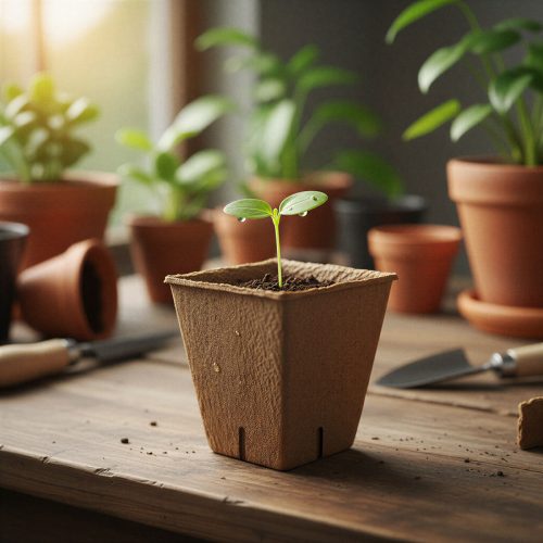 Papírcserép 6 x 6 cm - Palántanevelő cserép - 12 db / csomag