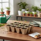 Papír palántanevelő tálca - 15,2 x 11,5 x 4,3 cm - 4 db / csomag