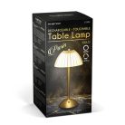 Asztali lámpa - arany színű - állítható színhőm, fényerő - akkumulátoros - USB