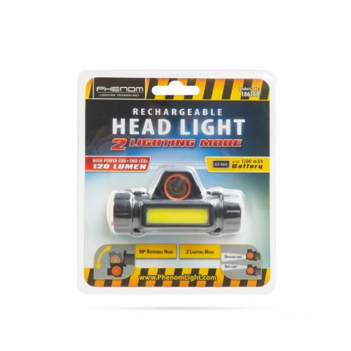 Phenom akkumulátoros fejlámpa - COB+SMD led