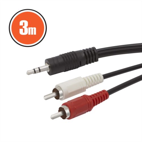 3.5mm Jack RCA kábel - 3m