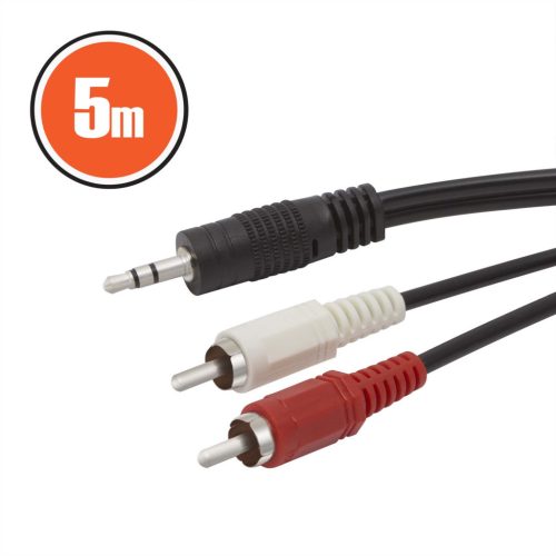 3.5mm Jack RCA kábel - 5m