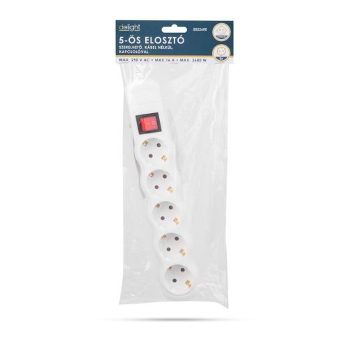 Szerelhető Kapcsolós Elosztó 5-ös - Kábel Nélkül