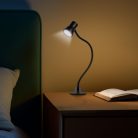 Flexibilis asztali lámpa - csipeszes - USB - állítható fényerő és színhőmérséklet - LED - fém