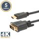Delight DVI HDMI kábel - 5 m