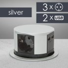 Süllyeszthető elosztó - rejtett - 3-as + USB