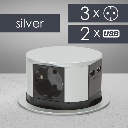 Süllyeszthető elosztó - rejtett - 3-as + USB