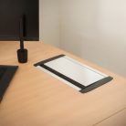Süllyeszthető elosztó - 3-as + USB - Felnyíló - Ezüst
