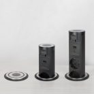  Motoros Süllyeszthető Rejtett Elosztó - Touch Controll - USB / USB-C töltő  - Fekete