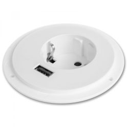 Rejtett konnektor + USB töltő - Fehér