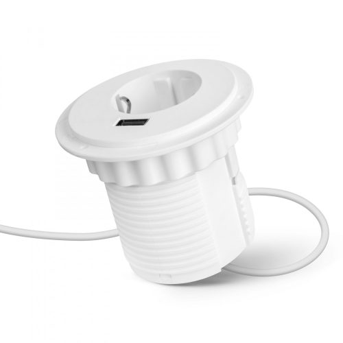 Rejtett konnektor + USB töltő - Fehér