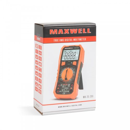 Maxwell MX 25201 multiméter - True RMS - hFE - Kapacitás - Hőmérséklet mérés