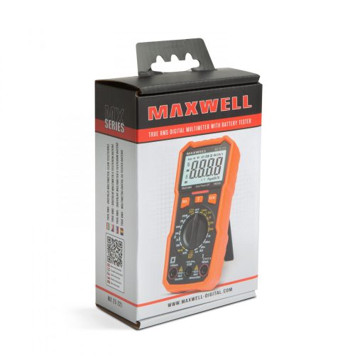 Maxwell 25221 multiméter - True RMS - hFE - Munkalámpa