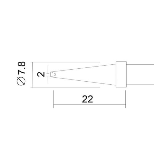 Pákahegy Fahrenheit 28020 forrasztóállomáshoz - 2 mm