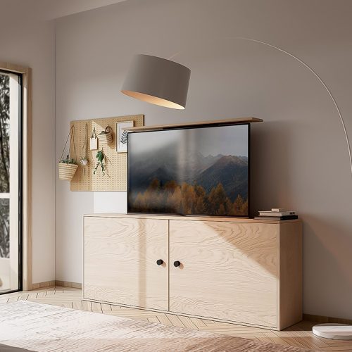 Delight Motoros TV konzol - max 60 kg - 70" - Távirányító - Vesa 600x400