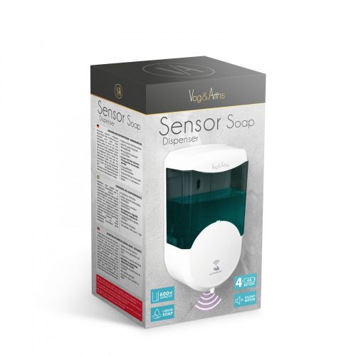 Szenzoros Automata szappanadagoló - Fali - 600 ml - Füst színű tartály
