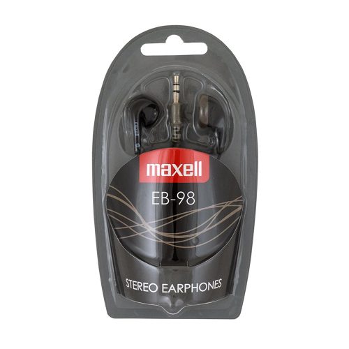 Maxell Fekete Fülhallgató - 3,5 mm jack - 120 cm vezeték - EB-98