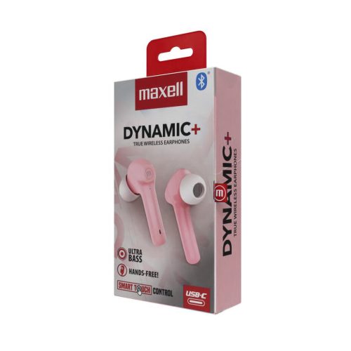 Maxell Bluetooth Fülhallgató Rózsaszín - Dynamic+TWS