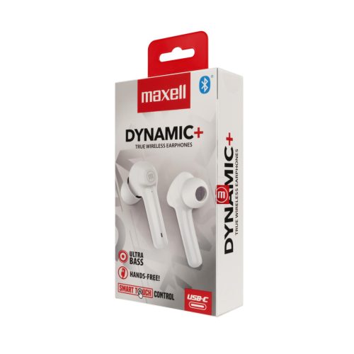 Maxell Bluetooth Fülhallgató Fehér - Dynamic+TWS
