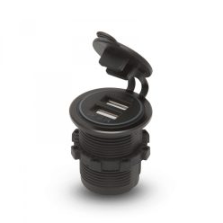 Beépíthető USB töltő - 2 USB port - kék