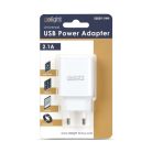 Fehér fali töltő fej USB-A csatlakozóval