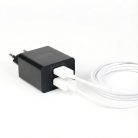 Dupla USB portos fekete fali töltő fej 2.4A teljesítménnyel