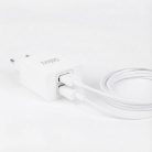 Delight Hálózati USB Töltő - 2 portos - 2.4A - Fehér