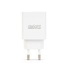 Letisztult fehér 2 portos USB-A fali töltő fej