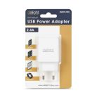 Delight dupla USB hálózati adapter 2.4A töltőárammal