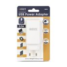 Fehér Delight 3 portos fali töltő 2x Type-C és 1x USB-A csatlakozóval