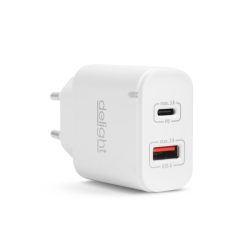 Hálózati USB - USB-C Gyorstöltő Adapter PD20W - Fehér