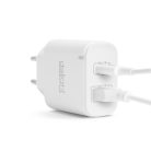 Hálózati USB - USB-C Gyorstöltő Adapter PD20W - Fehér