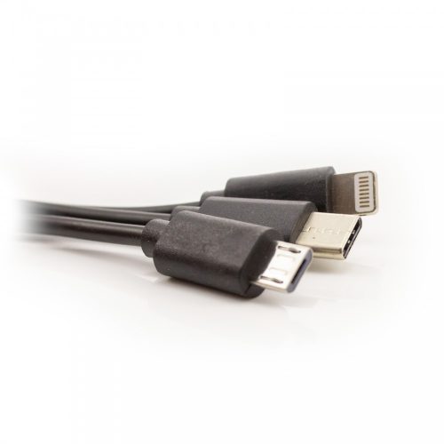 Carguard Univerzális USB töltő, USB + micro USB + iPhone Lightning csatlakozással