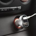 M.N.C. Autós szivargyújtó töltő - 2 USB port - fehér