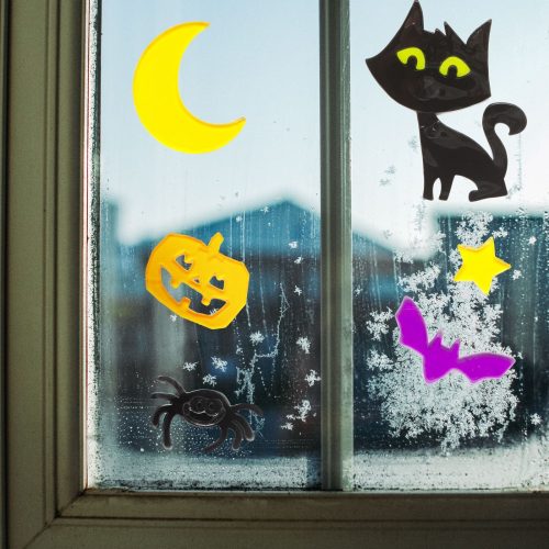 Halloween zselés ablakdekor - 12 db