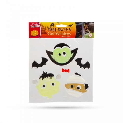 Halloween zselés ablakdekor - 12 db