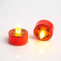 LED teamécses - Halloween - Tök - 2 db