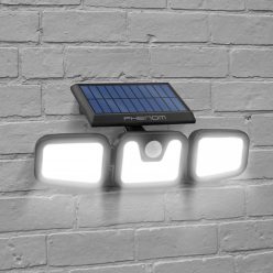   Napelemes mozgásérzékelős LED reflektor - 3 forgatható COB led - 3 funkció
