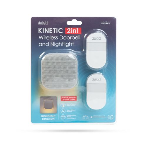 Kinetikus Elem és Vezeték Nélküli Csengő Két Bejárathoz