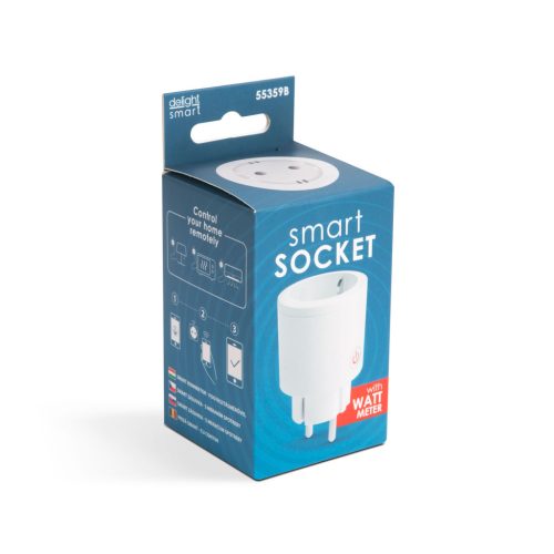 Delight Okos Konnektor Fogyasztásmérővel - Tuya