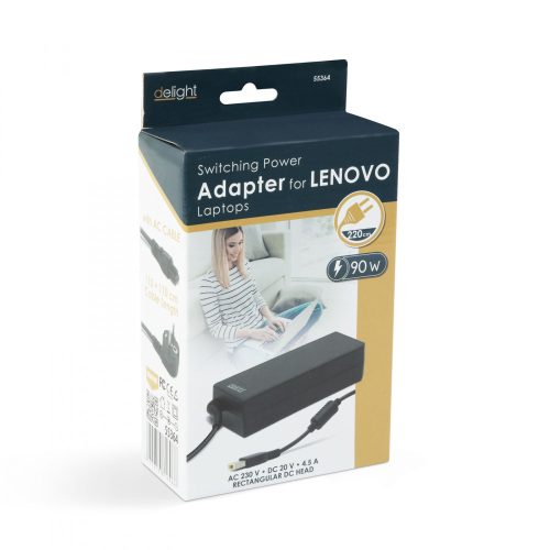 Delight Laptop töltő - Lenovo - 20 V - 90 W