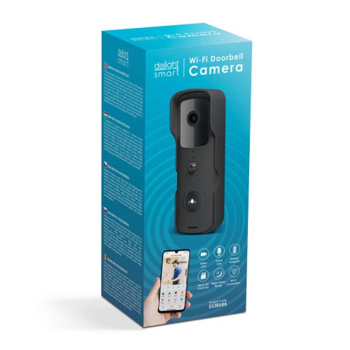 Delight Okos Csengő - Wifi MicroSD PIR 1080p - Fekete