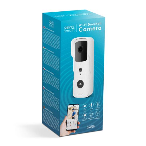 Delight Okos Csengő - Wifi MicroSD PIR 1080p - Fehér